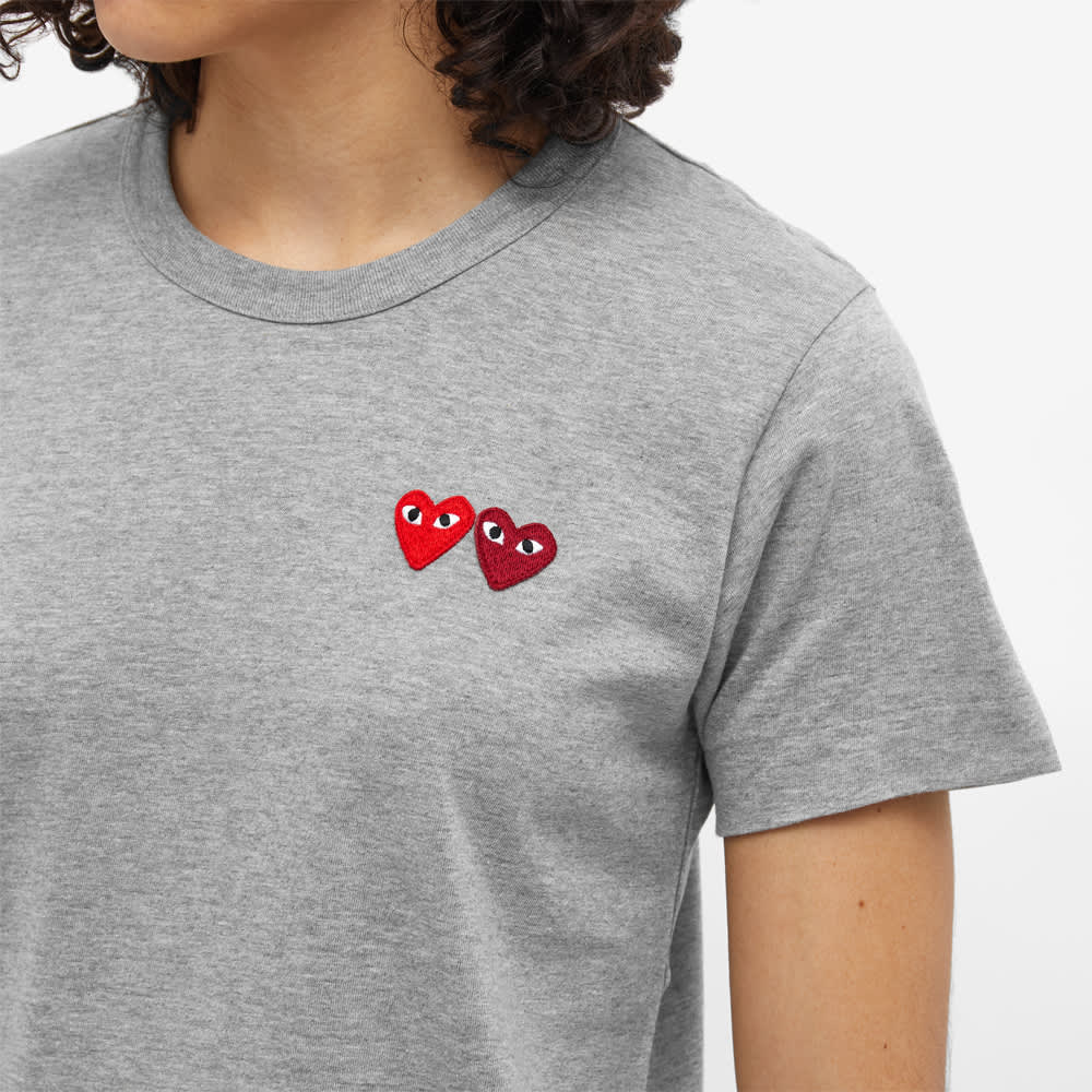 Comme des garcons play women's double store heart logo tee