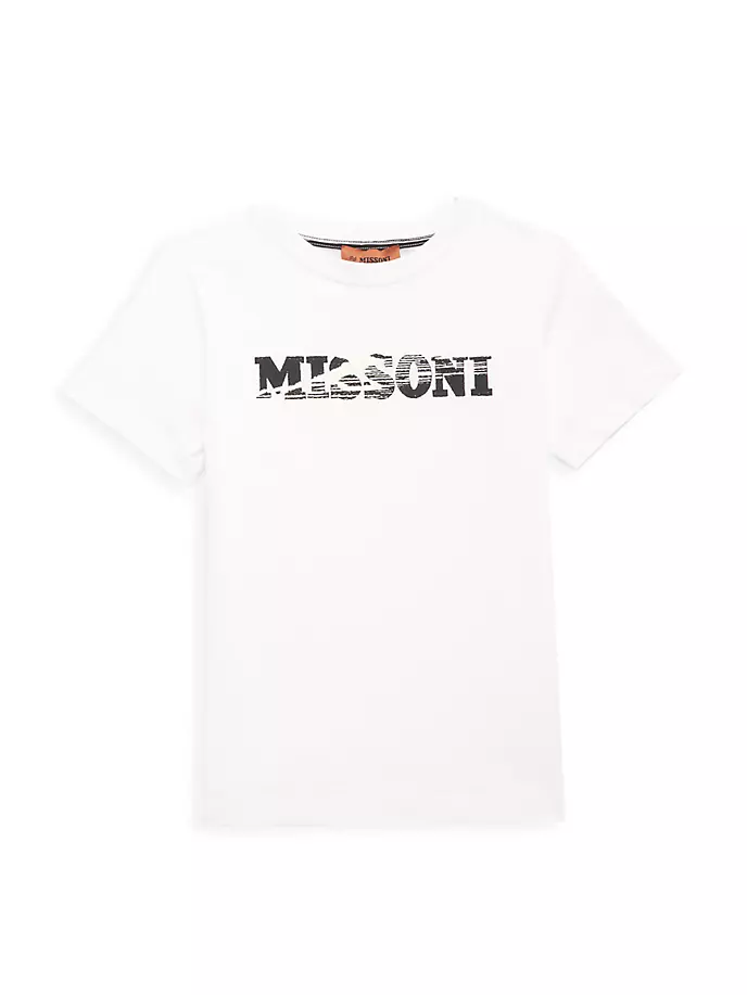 

Футболка с логотипом Little Girl & Girl's Missoni, белый