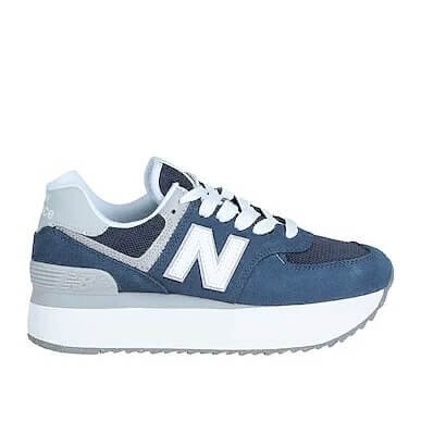 

Кроссовки женские New Balance 574+, темно-синий/белый