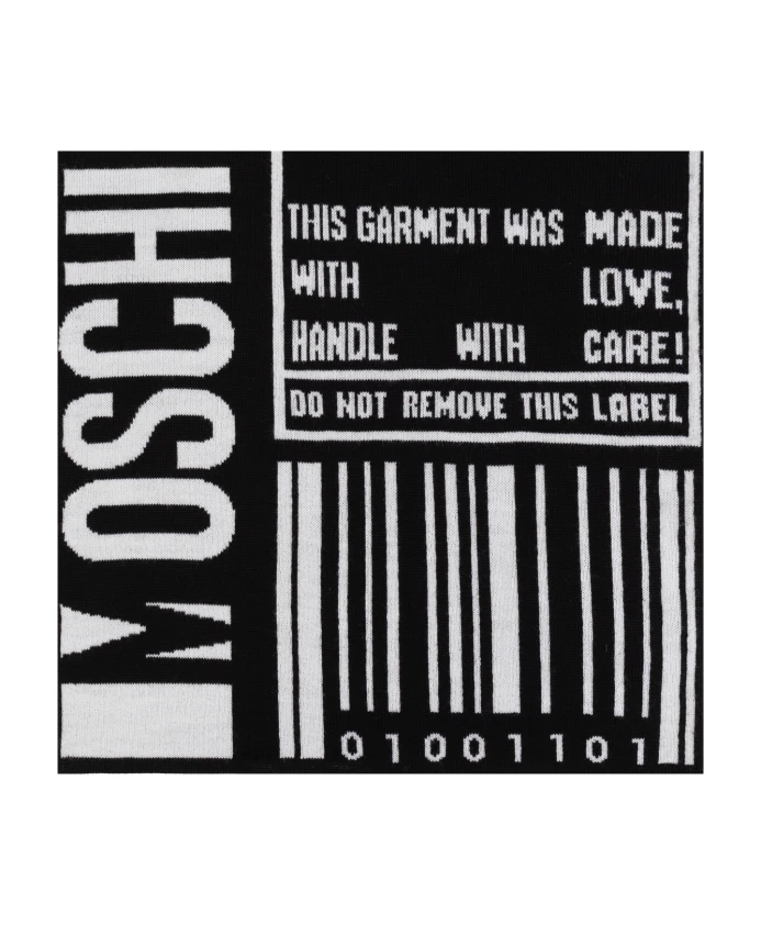 

Шерстяной шарф Moschino, черный