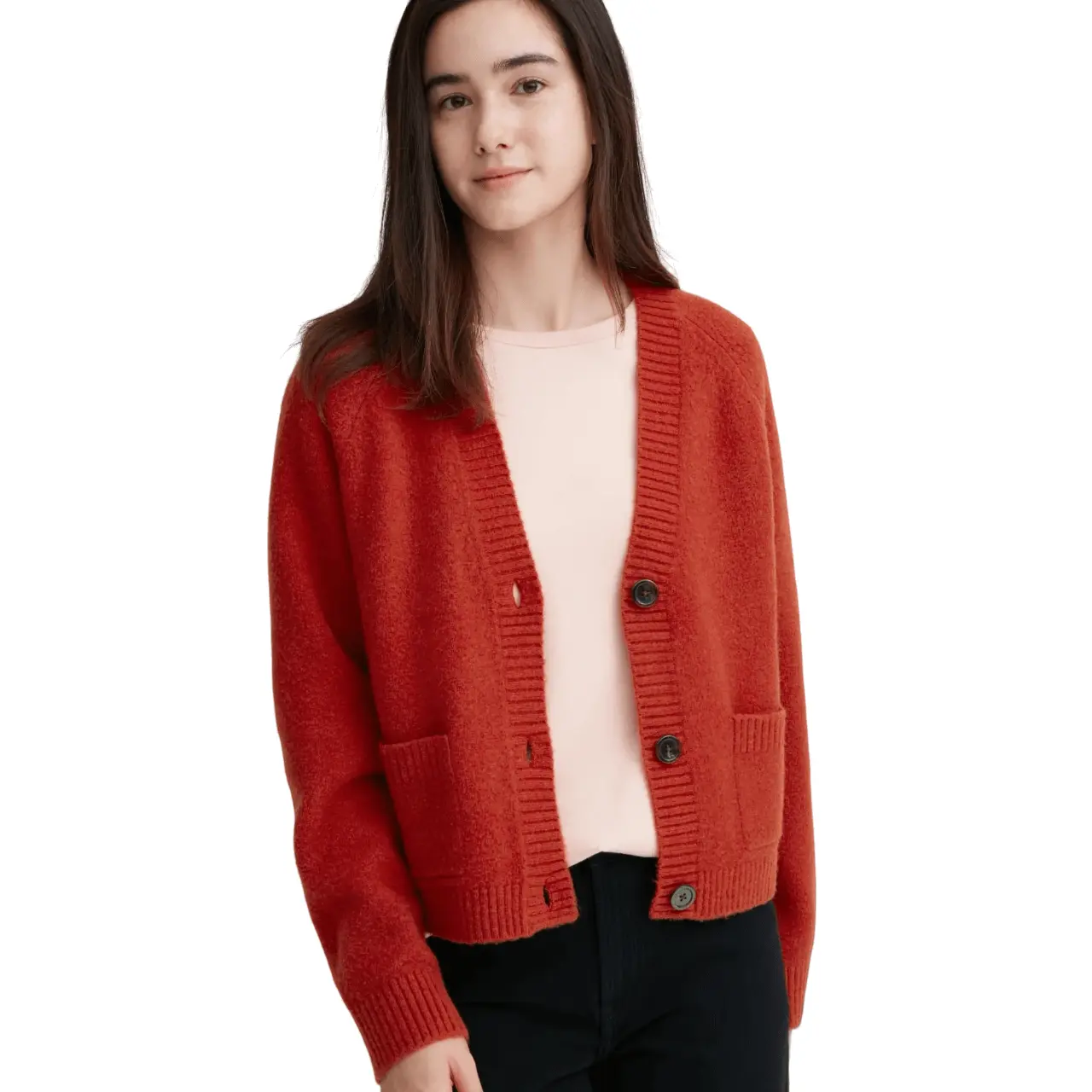 

Жакет Uniqlo Souffle Yarn, красный