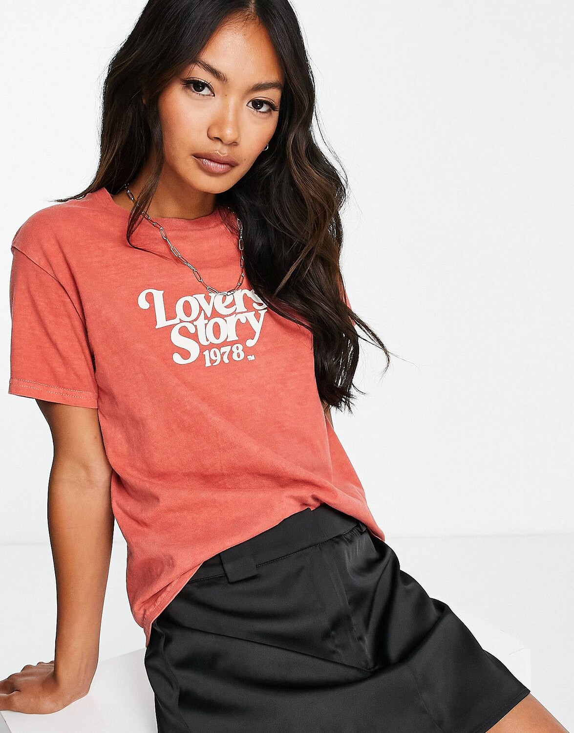 

Красная футболка Topshop Lovers Story