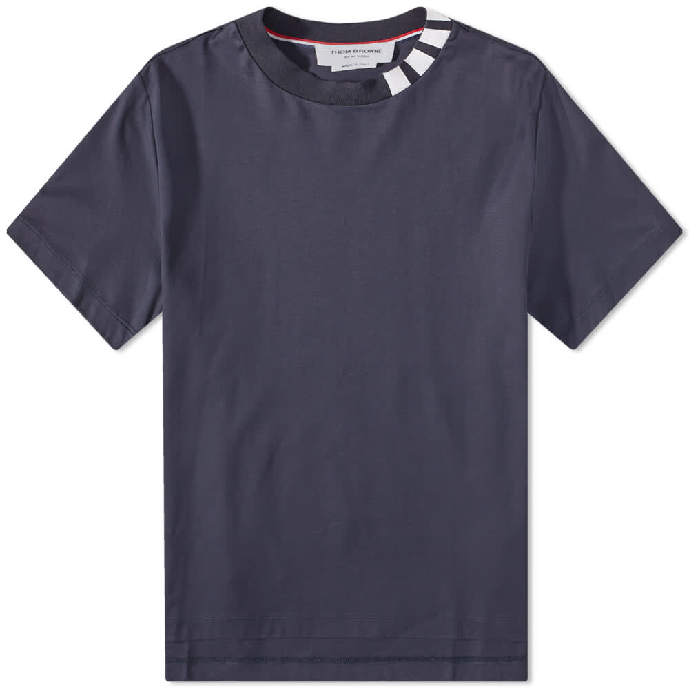 

Футболка Thom Browne 4 Bar Mock Neck Tee, Серый