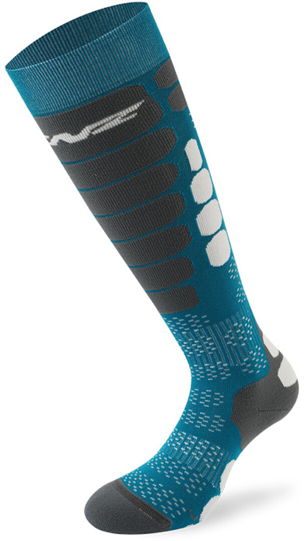 Носки Lenz Skiing 5.0, сине-серые