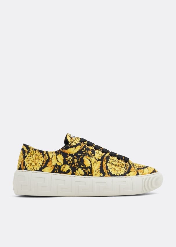 

Кроссовки VERSACE Greca barocco print sneakers, принт