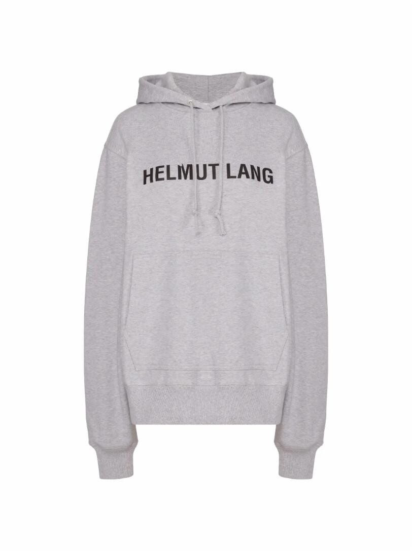 

Хлопковое худи с логотипом Helmut Lang, Серый