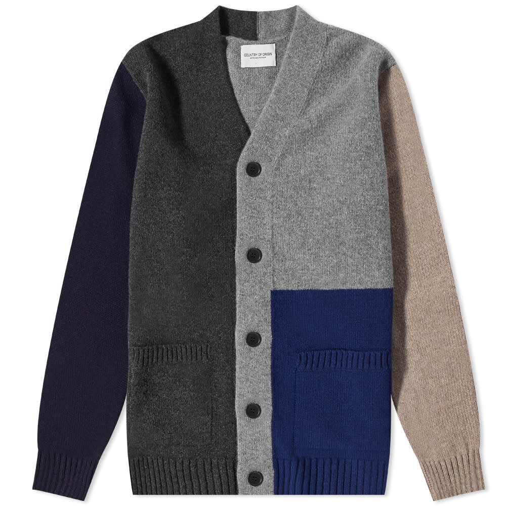 

Джемпер Country Of Origin Multi Colour Block Cardigan, Серый