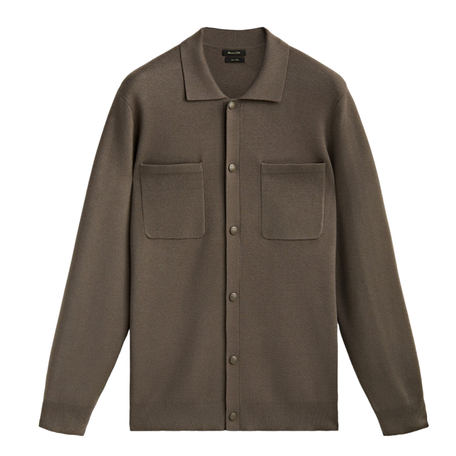 

Кардиган Massimo Dutti Knitted With Buttons And Pockets, коричневый