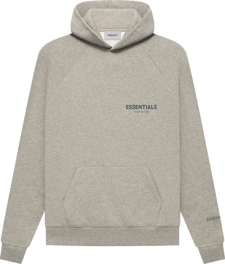 Худи Fear of God Essentials Hoodie 'Dark Heather Oatmeal', серый - фото