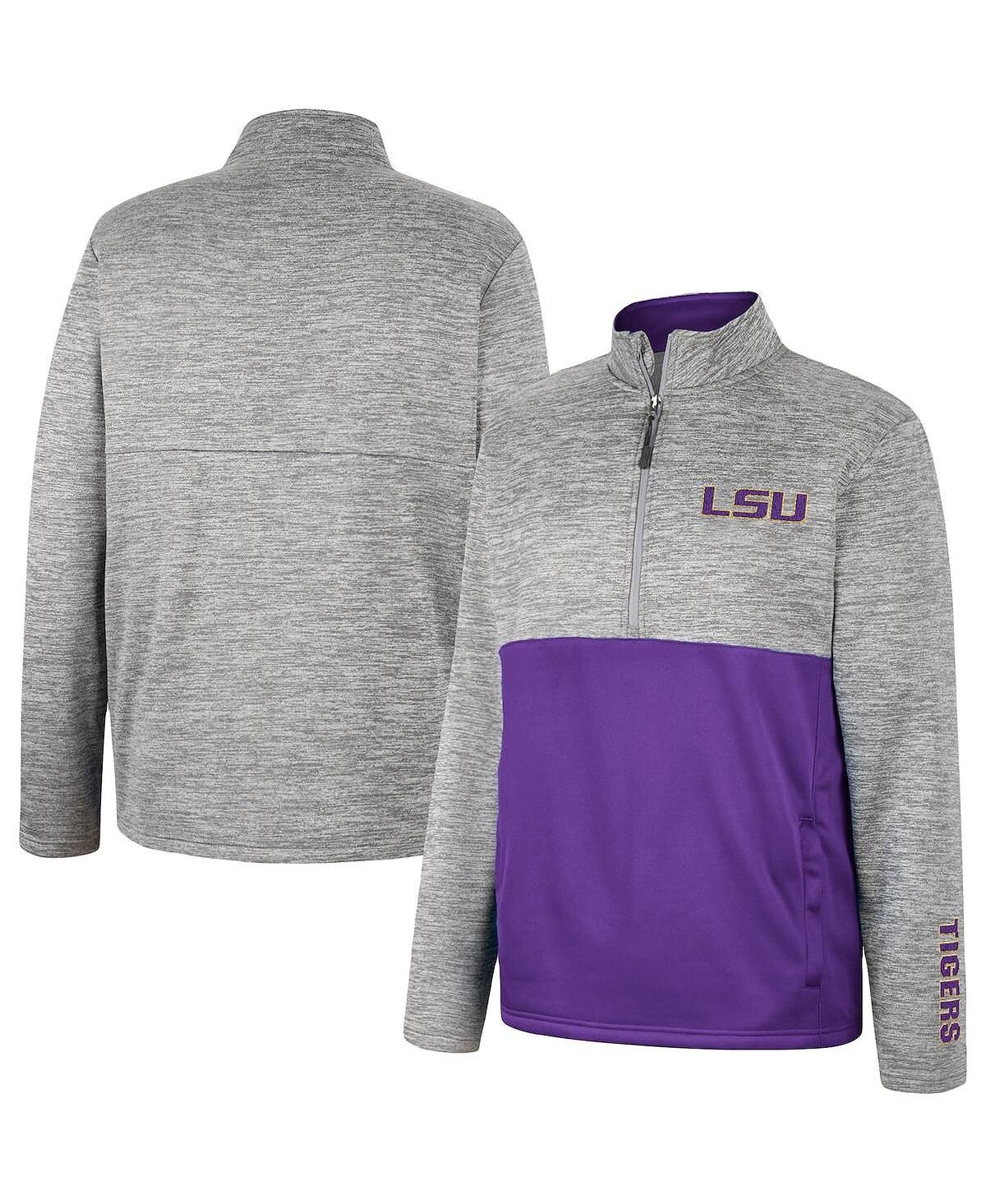 

Мужская серая куртка lsu tigers john half-zip Colosseum, серый