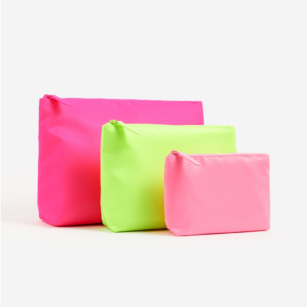 цена Комплект косметичек H&M, 3 предмета, розовый/светло-зеленый