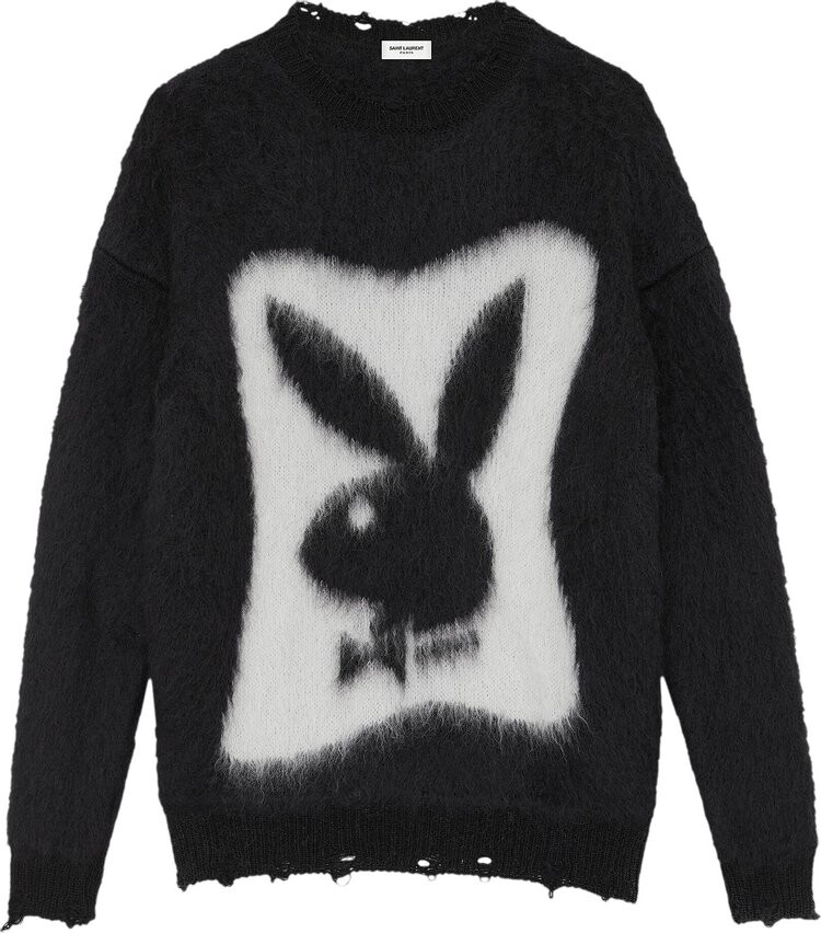 

Свитер Saint Laurent Playboy Sweater 'Noir/Naturel', черный