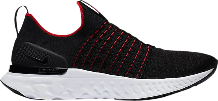 

Кроссовки Nike React Phantom Run Flyknit 2 'Black University Red', черный