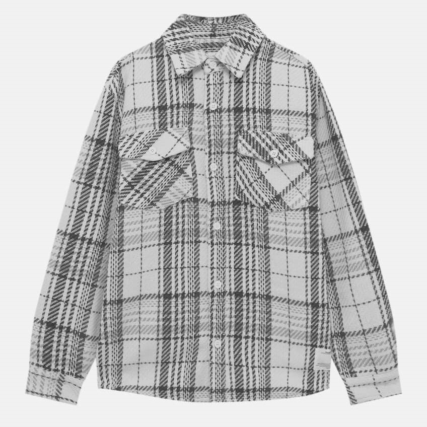 

Рубашка Pull&Bear Rustic Check, зеленый/белый