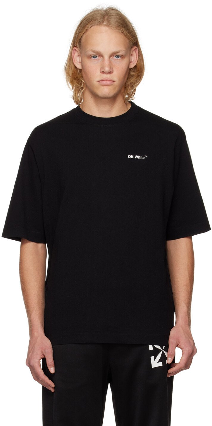 

Черная футболка с принтом Off-White, Черный