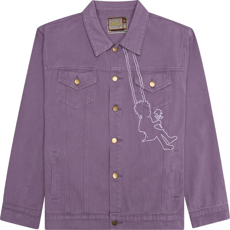 

Куртка KidSuper Swingset Denim Top Jacket 'Purple', фиолетовый