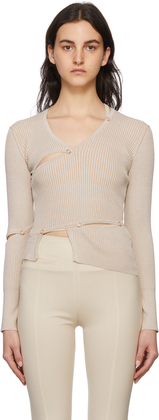 

Бежевый кардиган Tordu Jacquemus