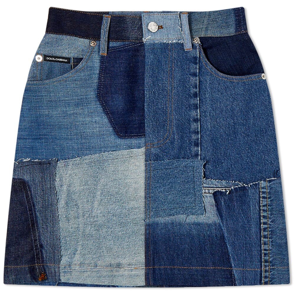 

Юбка Dolce & Gabbana Mixed Denim Mini Skirt