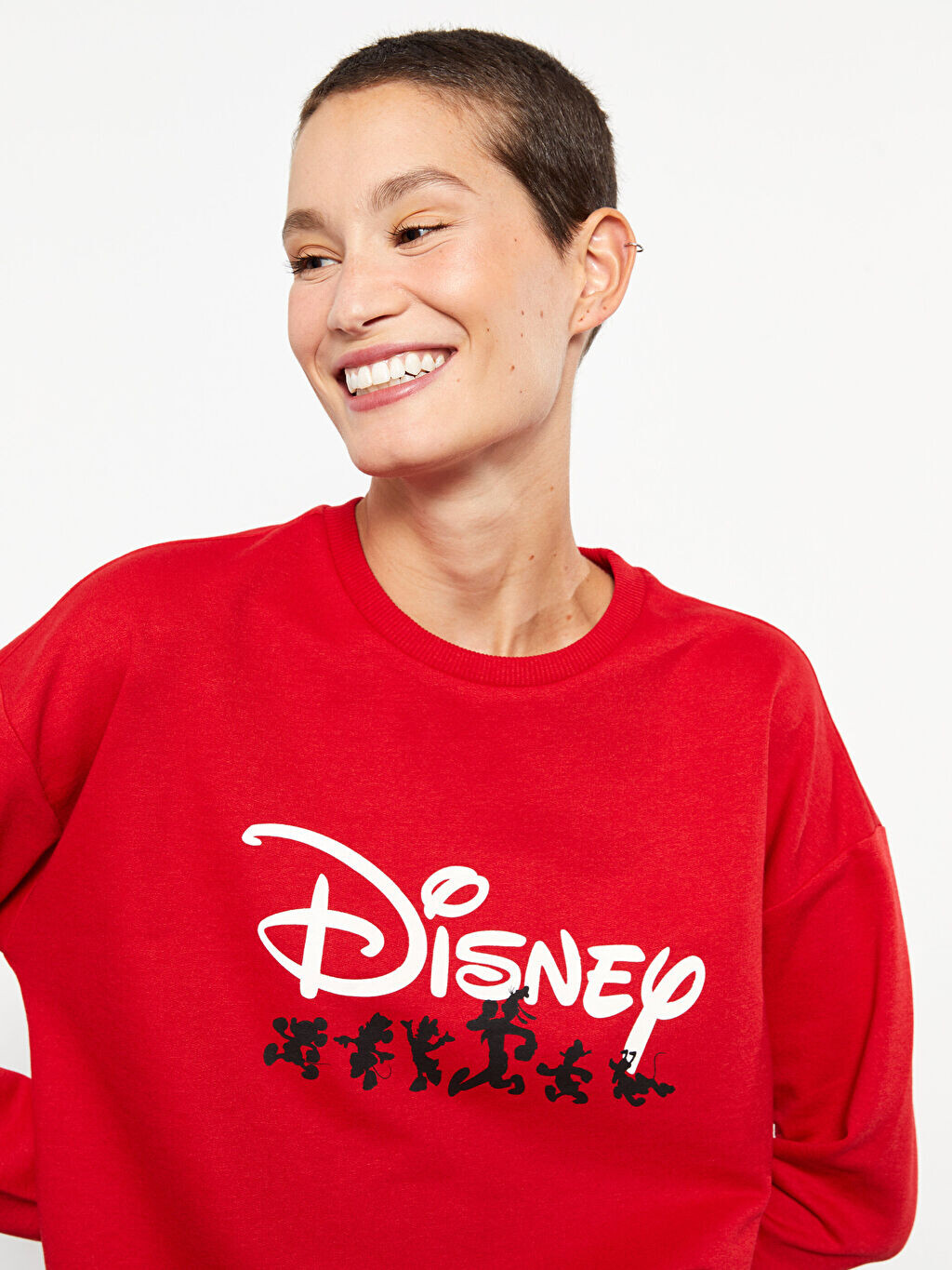 

Женская толстовка с длинным рукавом и принтом Disney с круглым вырезом