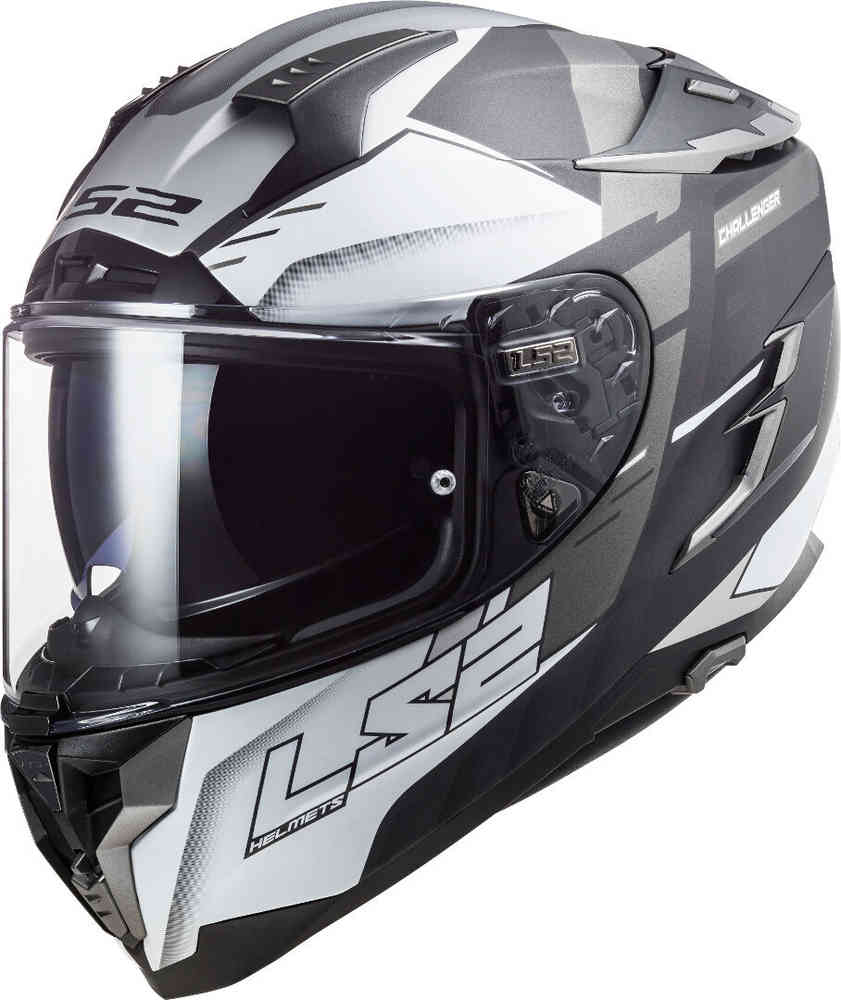 FF327 Шлем Challenger Allert LS2, серебряный матовый