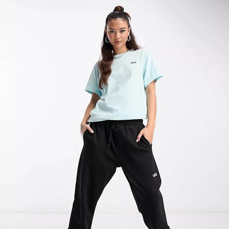 

Футболка Vans Left Chest Logo, голубой, Синий