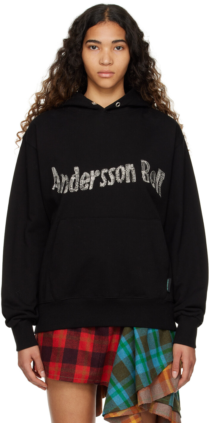 

Черный худи с вышивкой Andersson Bell