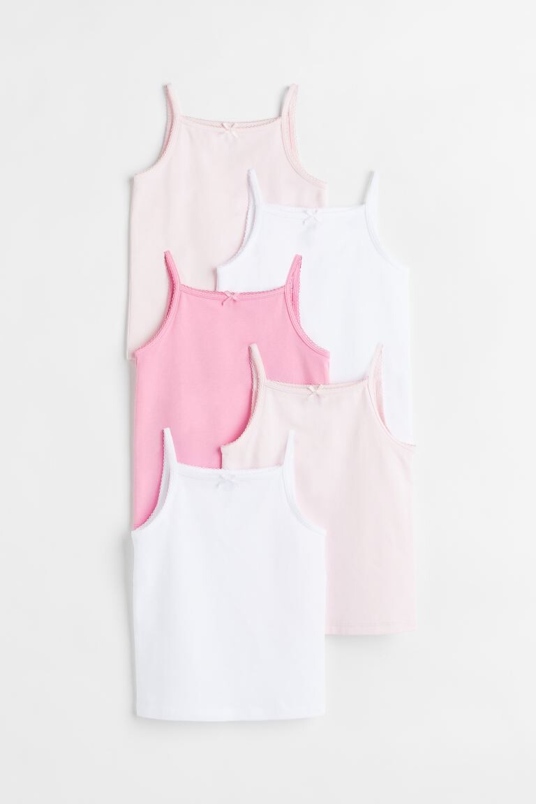

5 футболок из джерси H&M, светло-розовый