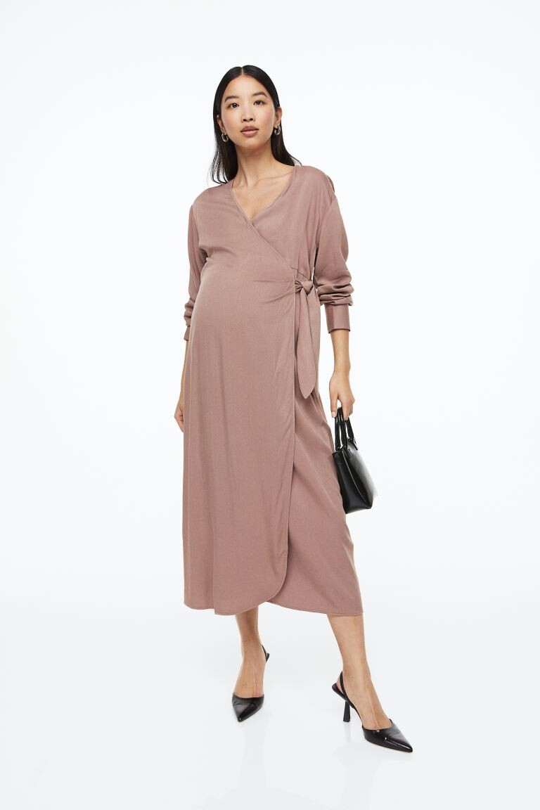 

МАМА Платье-конверт H&M, античный розовый
