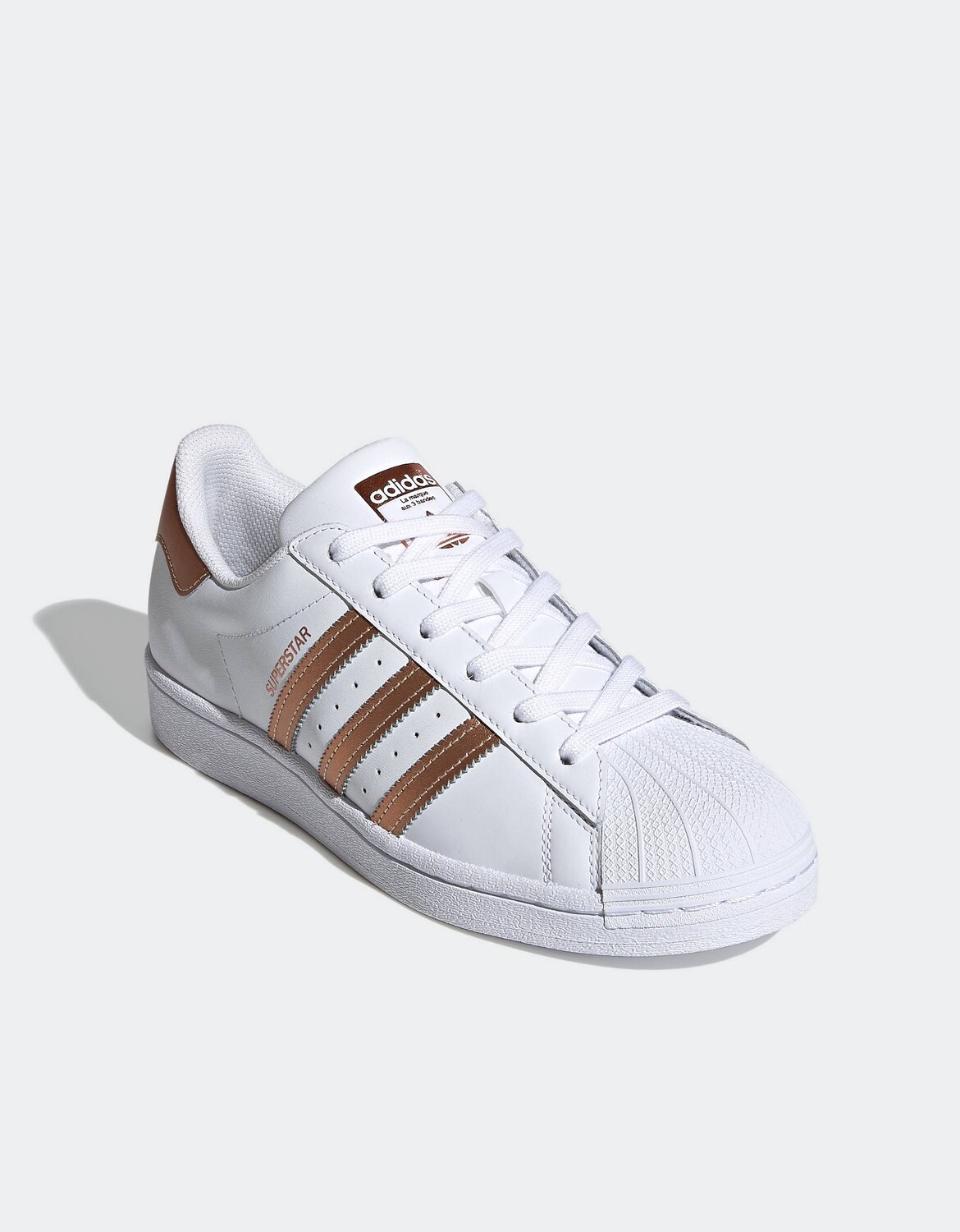 

Бело-медные кроссовки adidas Originals Superstar