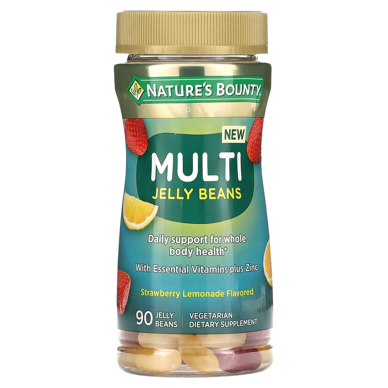 

Nature's Bounty, Мультивитамины, клубничный лимонад, 90 мармеладок