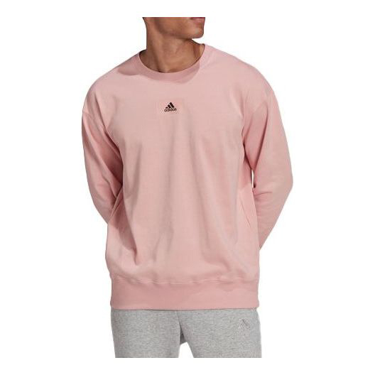 Толстовка Adidas Loose Casual Printing Round Neck Pullover Couple Style Pink, Розовый youth autumn new style men s sweater round neck pullover fashion casual long sleeve coat