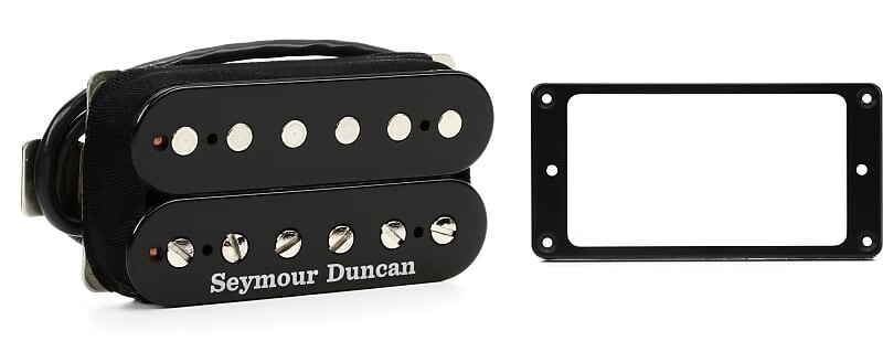 

Звукосниматель Seymour Duncan SH-6b Duncan Distortion Bridge Humbucker — черный Комплект с аксессуарами Gibson Монтажное кольцо звукоснимателя на грифе — черное