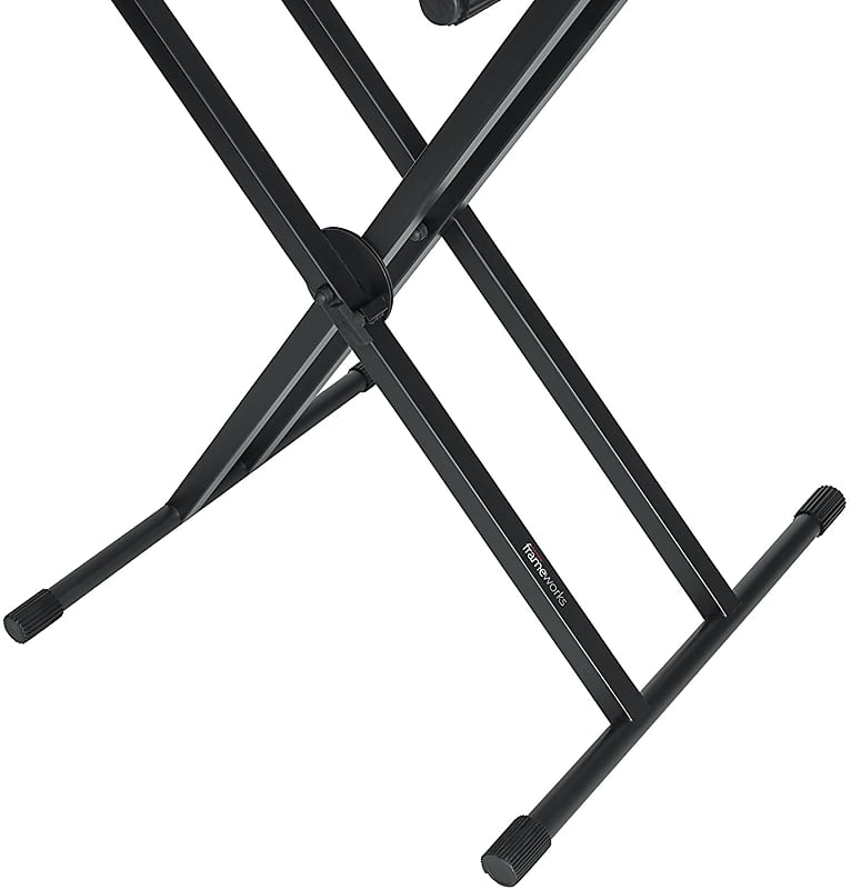Gator - GFW-KEY-5100X - Deluxe Two Tier X Style Keyboard Stand - Black