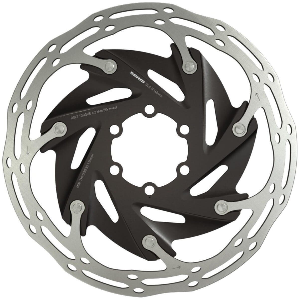 

Осевая линия X Закругленный тормозной диск SRAM, черный