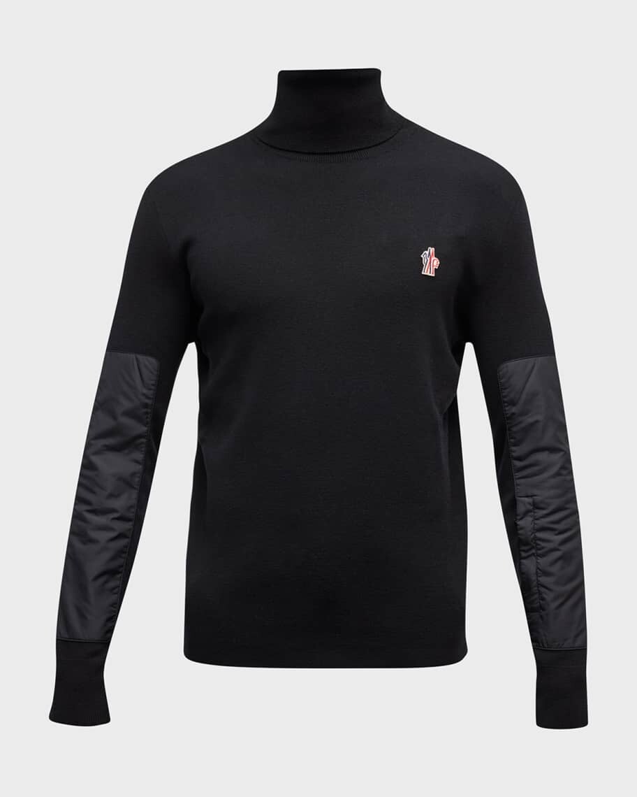 

Мужская водолазка с нашивками Moncler Grenoble, Черный