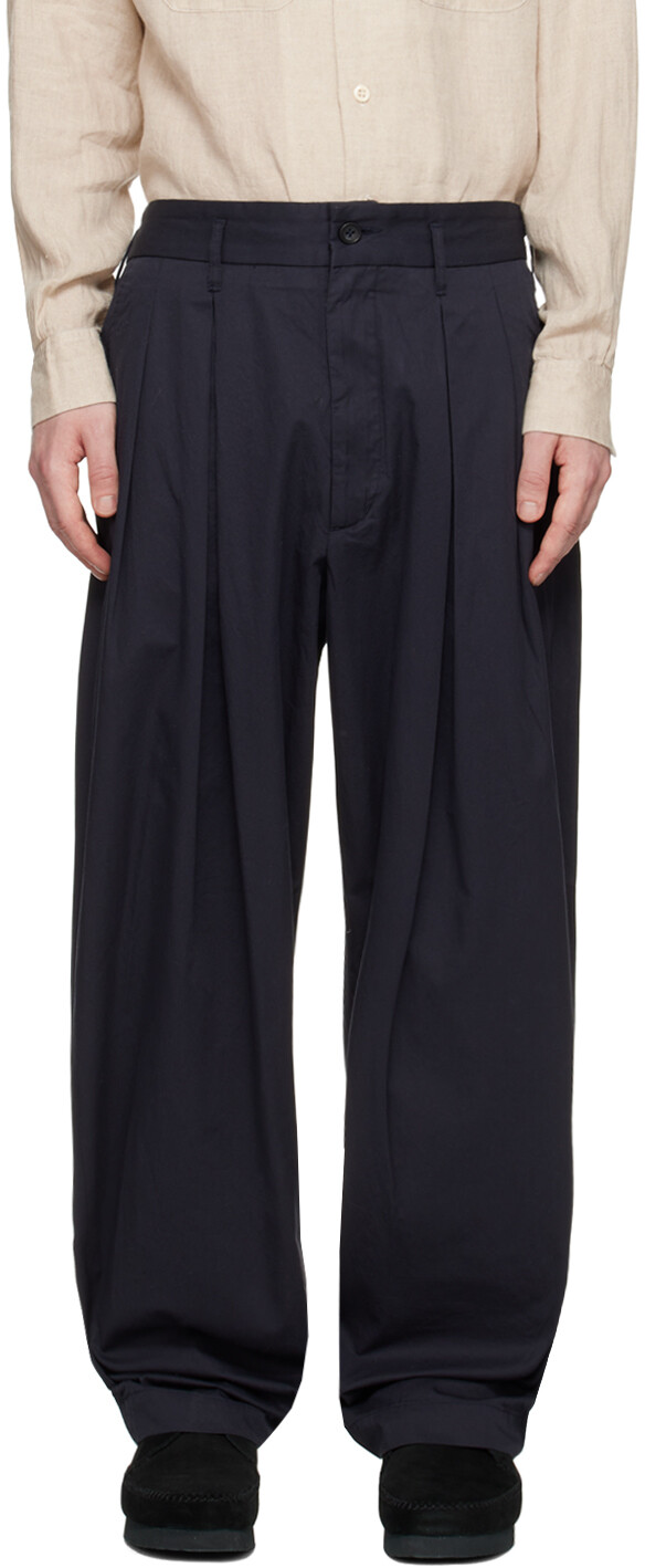 

Темно-синие брюки Bontan Engineered Garments, Синий