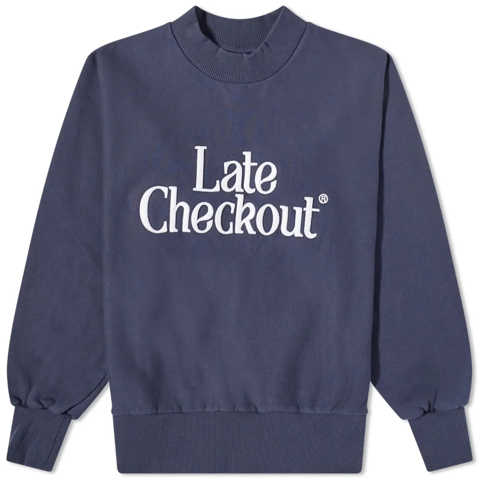 Свитшот Late Checkout Lc Logo Crew Unisex, темно-синий