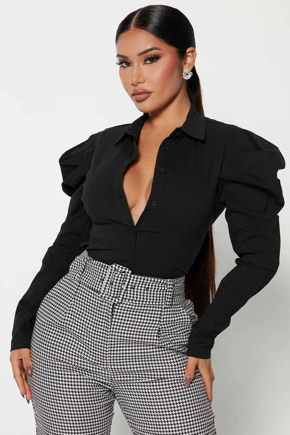 

Рубашка Fashion Nova LT7481BFN, черный