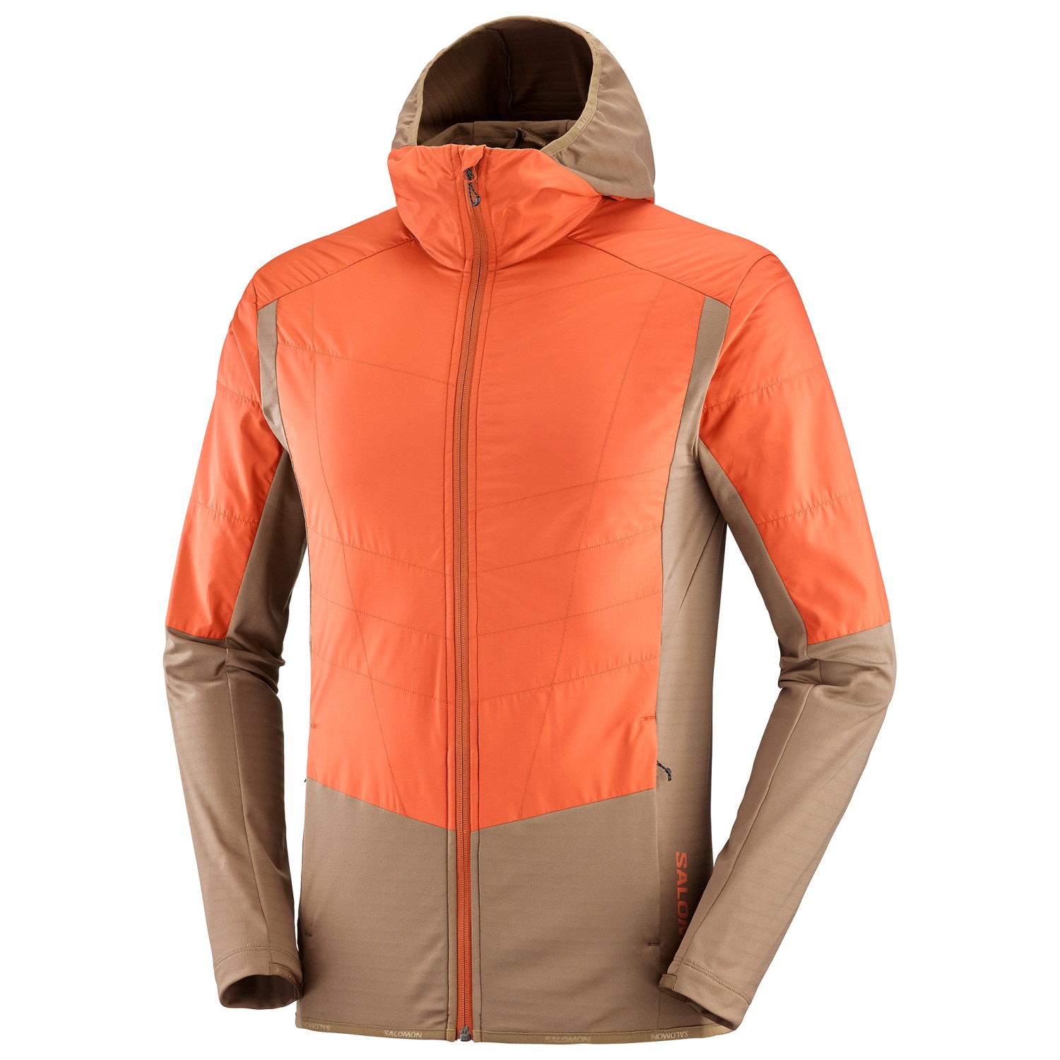 Куртка из софтшелла Salomon Outline All Season Hybrid Mid, цвет Shitake/Baked Clay
