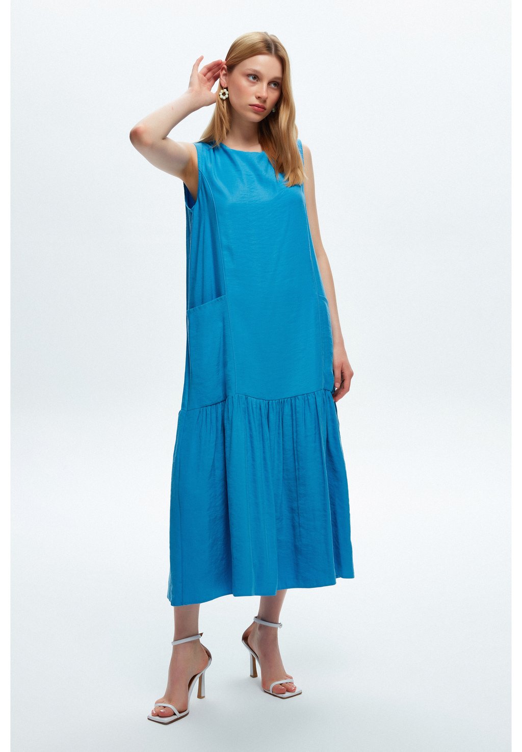 Летнее платье adL, синий летнее платье adl