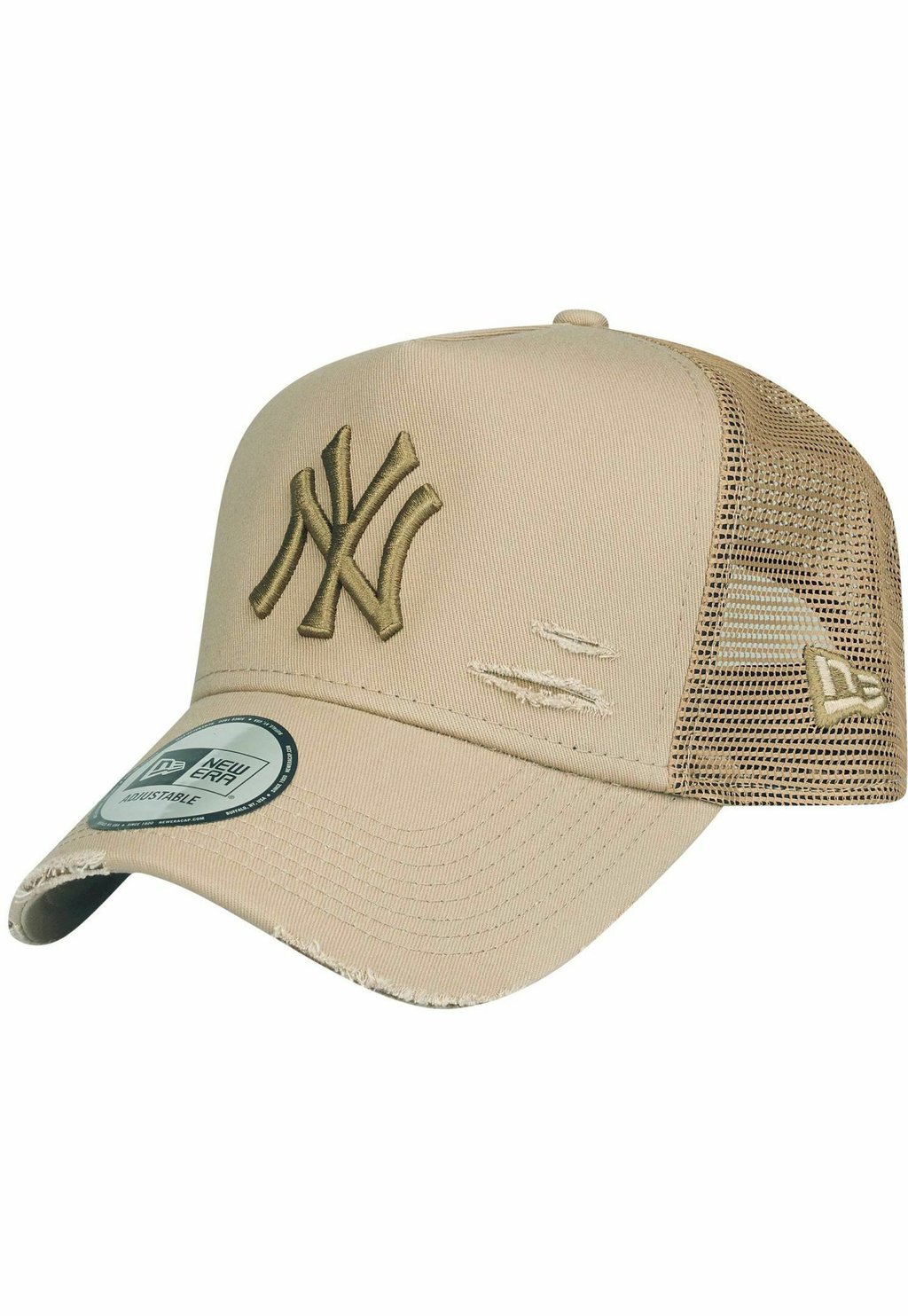 Бейсболка TRUCKER DISTRESSED NEW YORK YANKEES New Era, цвет beige