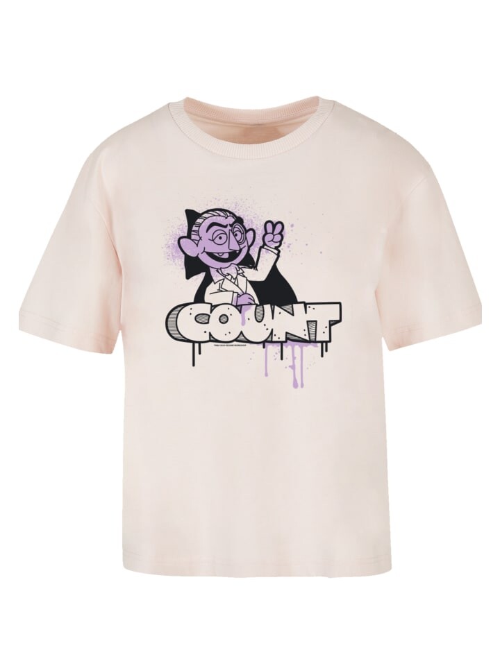 

Футболка F4NT4STIC Ladies Everyday Tee Sesamstraße Count, розовый