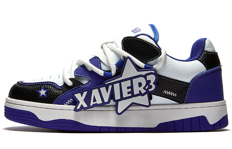 

Кроссовки Xavier3 Skateboarding Shoes Unisex Low-top Blue/black/white, синий