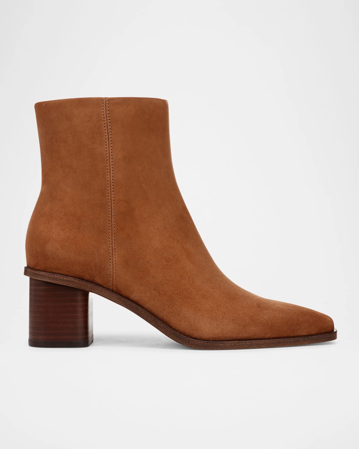 

Замшевые ботильоны Gema на молнии до щиколотки Vince, цвет Dark Sequoia Tan Suede
