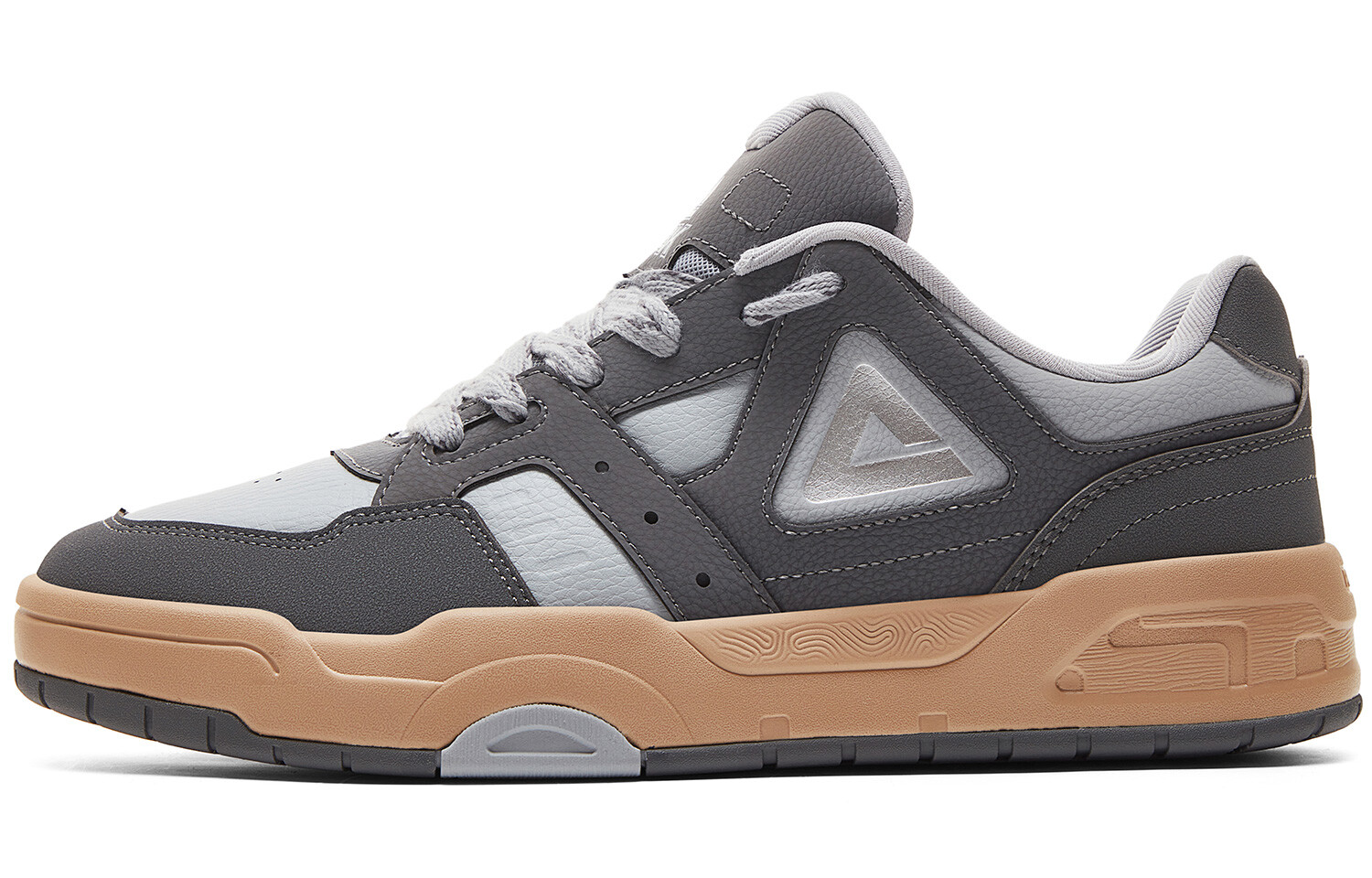 

Кроссовки PEAK Skateboarding Shoes Men Low-top Medium Gray Light Gray, серый