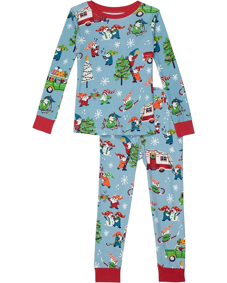 цена Пижамный комплект Little Blue House By Hatley Gnome For The Holidays Pajama Set, синий