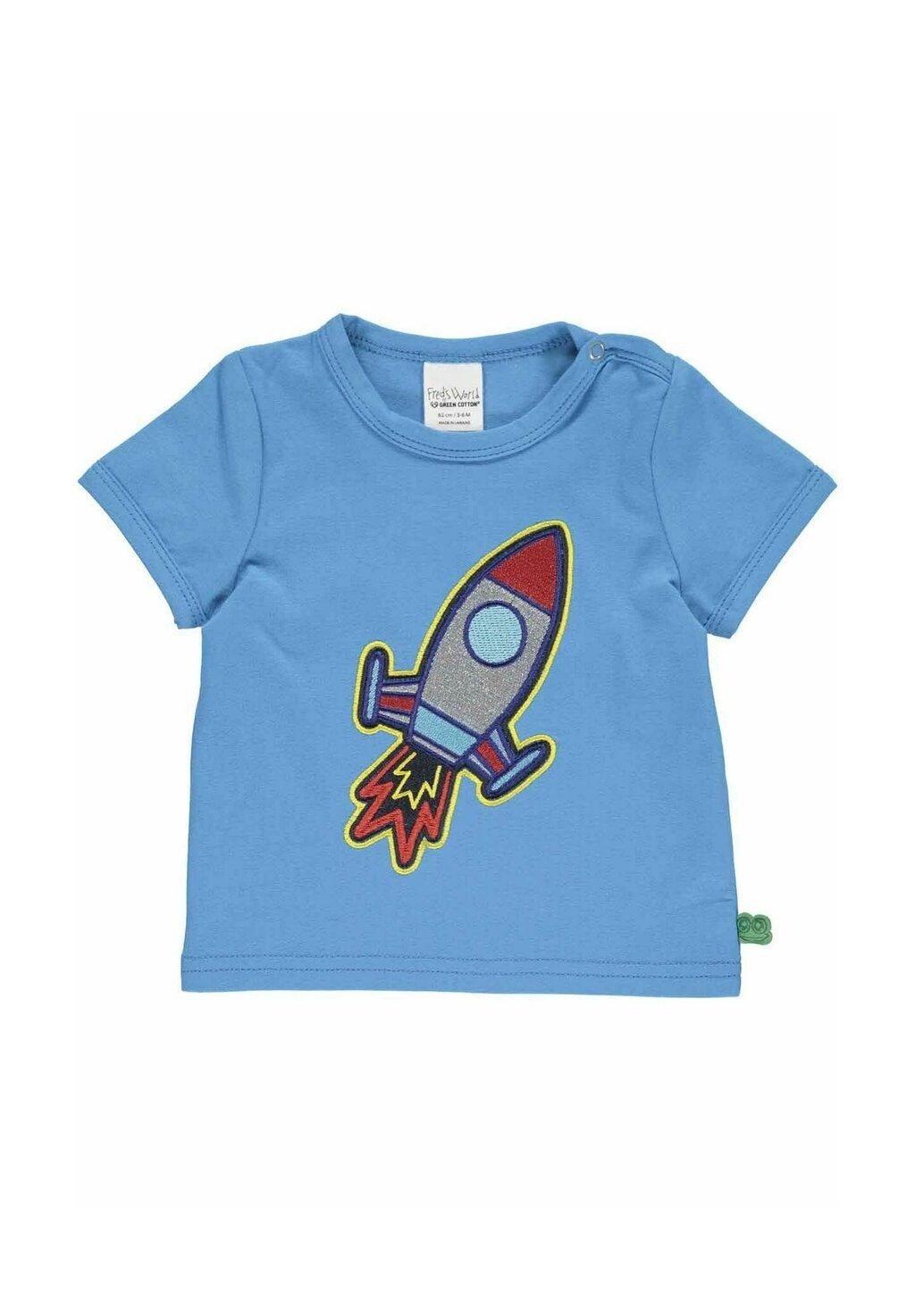 

Футболка с принтом Fred's World by Green Cotton, цвет happy blue