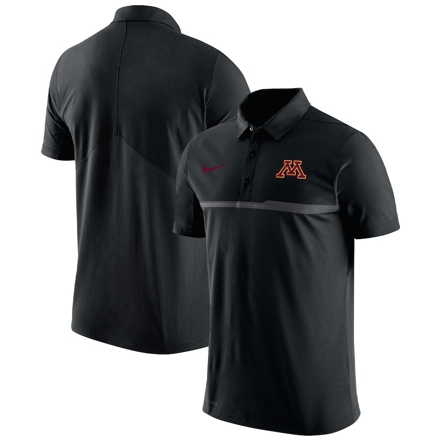 

Поло с коротким рукавом Nike Minnesota Golden Gophers, черный