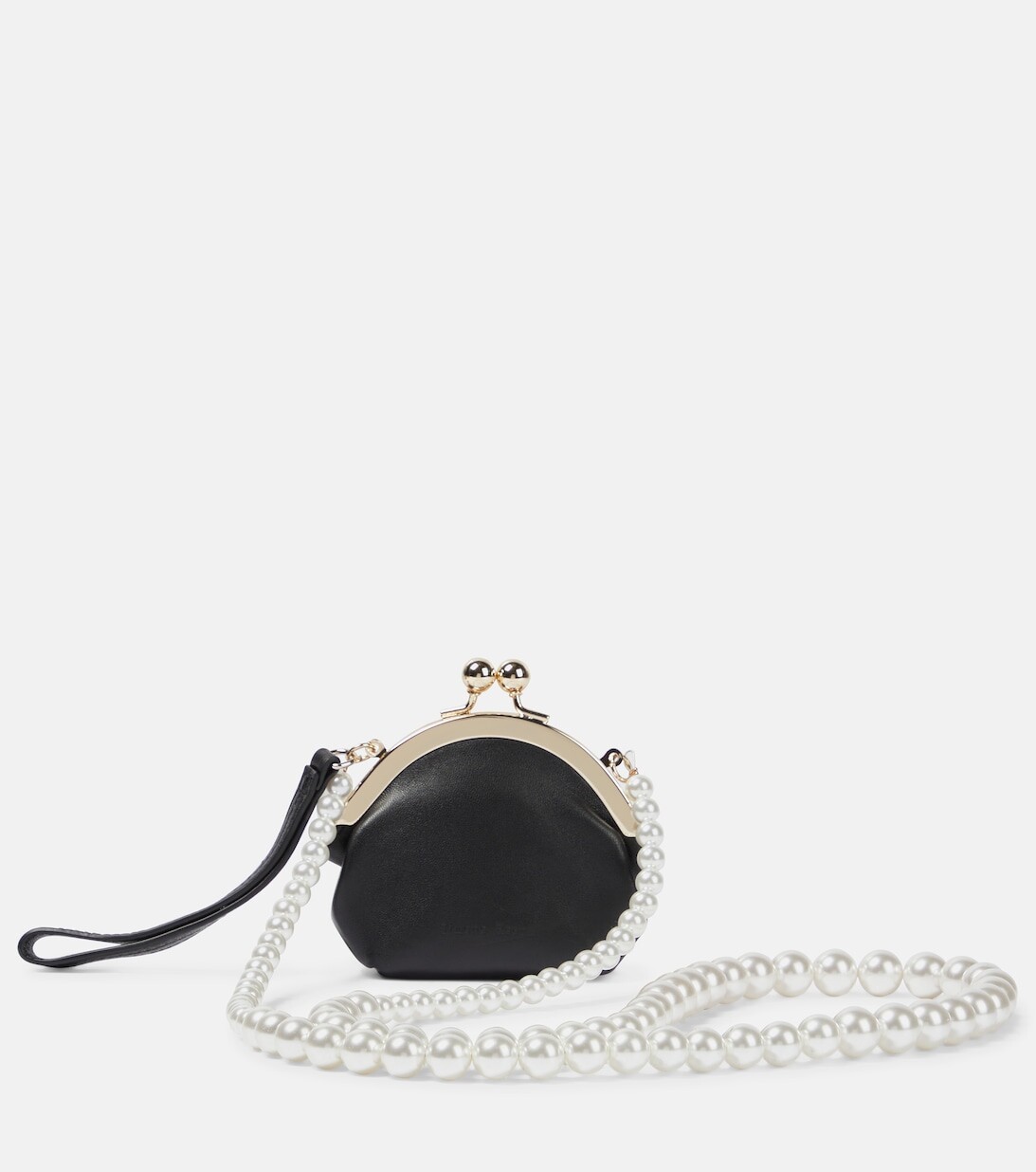 

Украшенный кожаный клатч Simone Rocha, черный