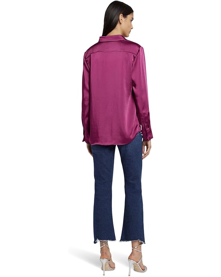 

Рубашка 7 For All Mankind Satin Shirt, цвет Raspberry